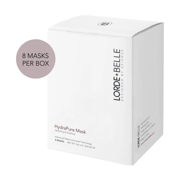 Lorde + Belle HydraPure Mask - 8 Count - 2.4g / .08 oz x 8 - Retail $99 - Picture 1 of 6